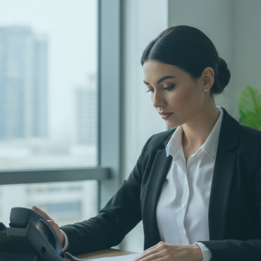 Mulher esperando ligação